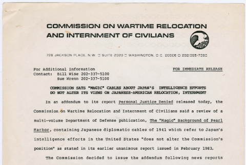 Commission on Wartime Relocation and Internment of Civilians 