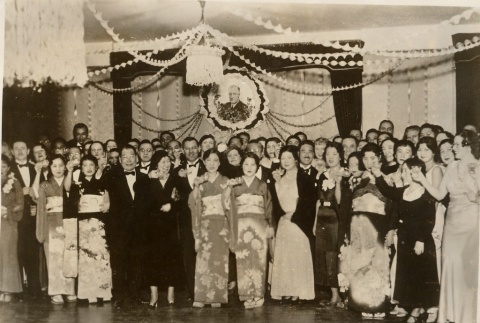 A group of men and women celebrating Franklin D. Roosevelt (ddr-njpa-1-1524)