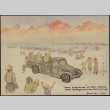 Painting of internees arriving at Manzanar (ddr-manz-2-41)