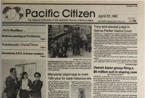 Pacific Citizen, Whole No. 2,235, Vol. 96, No. 15 (April 22, 1983) (ddr-pc-55-15)
