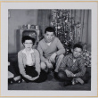 Family in front of Christmas tree (ddr-densho-522-540)