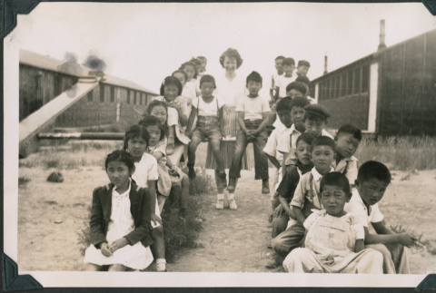 Group of children in camp (ddr-densho-483-1098)