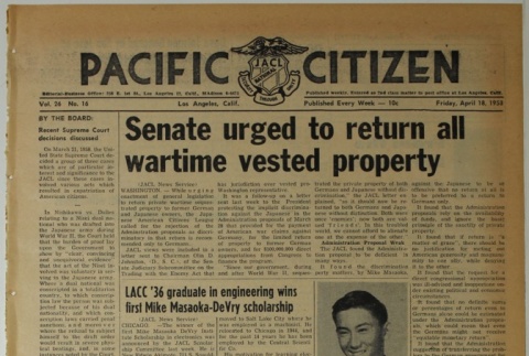 Pacific Citizen, Vol. 46, No. 16 (April 18, 1958) (ddr-pc-30-16)