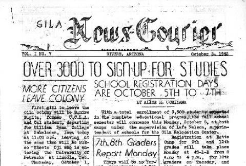 Gila News-Courier Vol. I No. 7 (October 3, 1942) (ddr-densho-141-7)