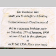 Invitation to Takeo Isoshima's birthday party (ddr-densho-477-637)