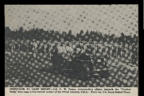 With Hawaii's AJA boys at Camp Shelby, Mississippi (ddr-csujad-55-353)