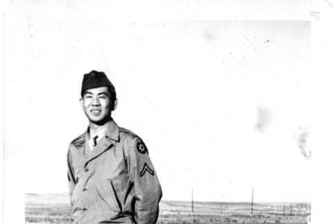 Toshikuni Taenaka in US Army uniform (ddr-csujad-25-74)