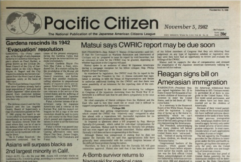 Pacific Citizen, Vol. 95, No. 19 (November 5, 1982) (ddr-pc-54-44)