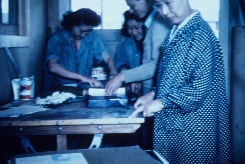 Silk screen shop workers (ddr-densho-160-83)