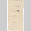 Note with calculations on it (ddr-densho-329-693)
