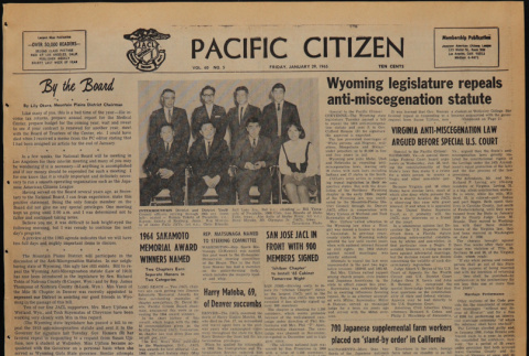 Pacific Citizen, Vol. 60, No. 5 (January 29, 1965) (ddr-pc-37-5)