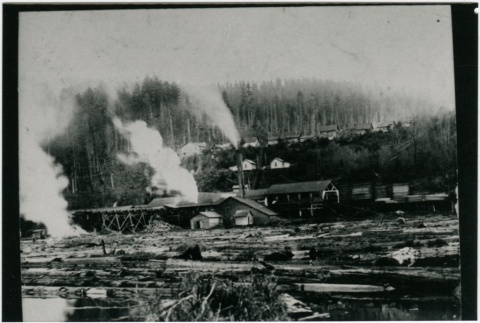Skeur's Mill from the west side of the lake (ddr-densho-353-44)