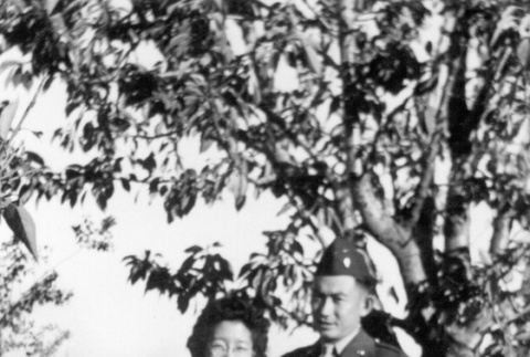 Young woman and Nisei soldier (ddr-densho-102-26)