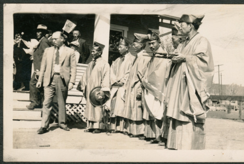Group of men in Japanese clothing (ddr-densho-293-124)