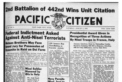 The Pacific Citizen, Vol. 21 No. 5 (August 4, 1945) (ddr-pc-17-31)