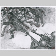 Sketch of Manzanar riot (ddr-densho-122-770)