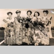 Women in kimono holding flowers (ddr-njpa-4-869)
