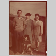 Two women and a man with dog (ddr-densho-458-24)