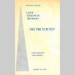 Program cover for the 1961 Lake Sequoia Retreat (ddr-densho-336-116)