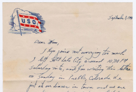 Letter from Tadashi Ishida to Mrs. Y Ishida (ddr-densho-535-1)