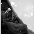 Damaged negative of countertop with lanterns above (ddr-densho-426-1760)