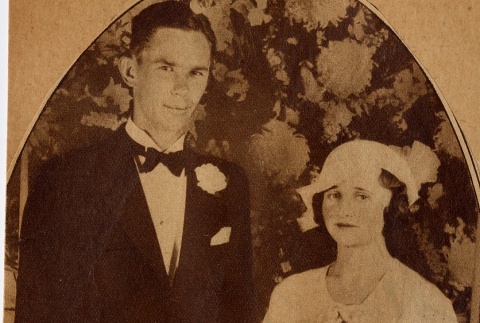 Ellsworth Vines and his wife in their wedding portrait (ddr-njpa-1-2312)