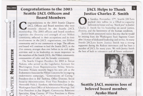 Seattle Chapter, JACL Reporter, Vol. 39, No. 12, December 2002 (ddr-sjacl-1-507)