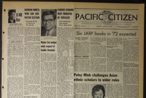 Pacific Citizen, Vol. 72, No. 16 (April 23, 1971) (ddr-pc-43-16)