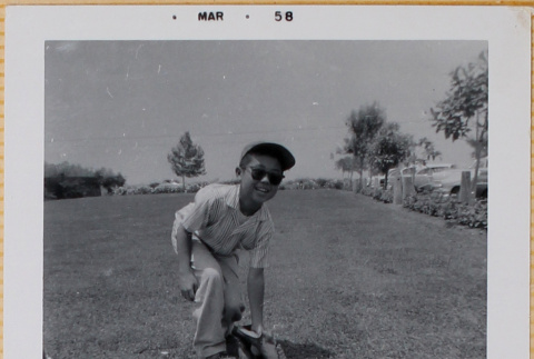 Boy with baseball glove (ddr-densho-522-339)