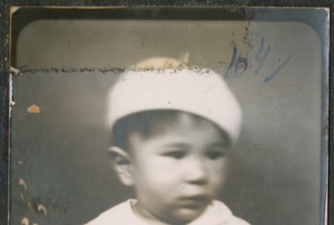 Baby in white beret (ddr-densho-483-622)