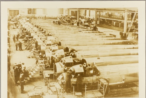 Junkers Ju 88 bombers under construction in a factory (ddr-njpa-13-837)
