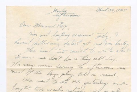 Letter from Tadashi Ishida to Mr. & Mrs. Y Ishida (ddr-densho-535-159)