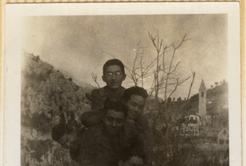 Six men posing for photo (ddr-densho-466-301)