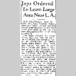 Japs Ordered to Leave Large Area Near L.A. (April 19, 1942) (ddr-densho-56-762)