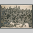 Group photo of YMCA men in uniform (ddr-densho-483-229)