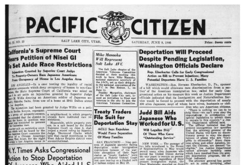 The Pacific Citizen, Vol. 22 No. 23 (June 8, 1946) (ddr-pc-18-23)