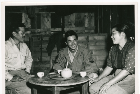 Staff Sergeant Kenyo Miyashiro, U.S. Army Interpreter, and family (ddr-densho-1007-253)