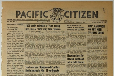 Pacific Citizen, Vol. 44, No. 13 (March 29, 1957) (ddr-pc-29-13)