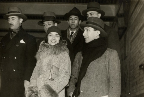 A group leaving a train station (ddr-njpa-1-1884)