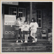 Woman and two girls outside building (ddr-densho-522-123)