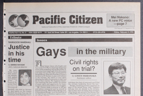 Pacific Citizen, Vol. 116, No. 5 (February 5, 1993) (ddr-pc-65-5)