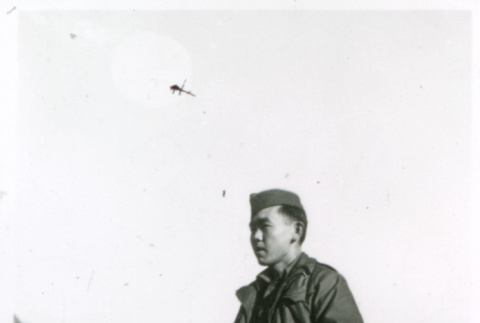 Soldier outdoors (ddr-densho-1007-845)