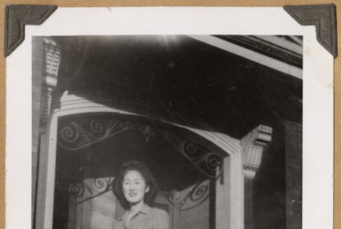Grace on a porch (ddr-densho-542-81)