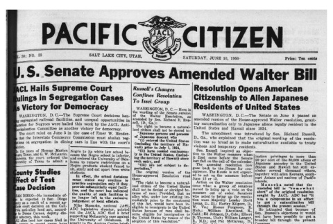 The Pacific Citizen, Vol. 30 No. 23 (June 10, 1950) (ddr-pc-22-23)