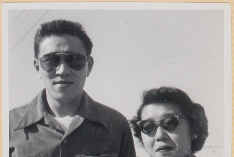 Couple in sunglasses (ddr-densho-522-33)