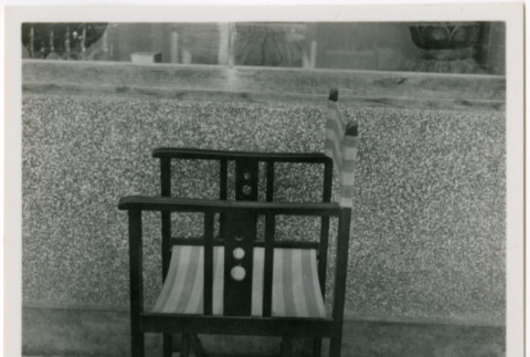 Wood chair with canvas back and seat (ddr-densho-426-920)