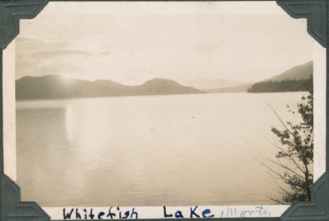 Lake with setting sun (ddr-densho-316-336)