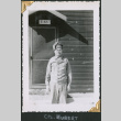 Man standing outside barracks (ddr-densho-434-343)