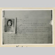 Legal document with a photograph (ddr-densho-37-1594)