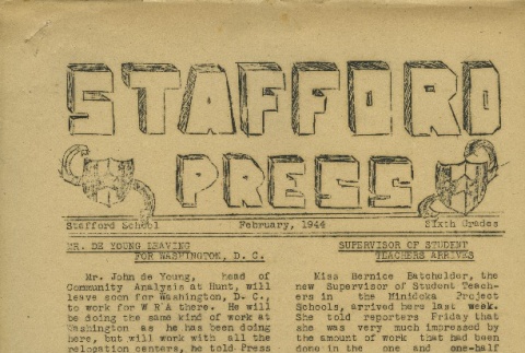 Stafford Press, February 1944 (ddr-densho-156-430)